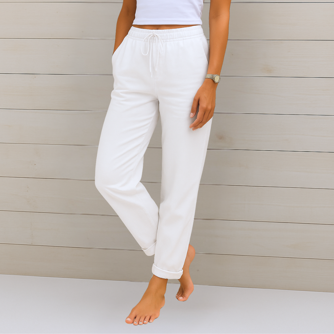 LindenBoutique® | Premium ademende linnen stretchbroek