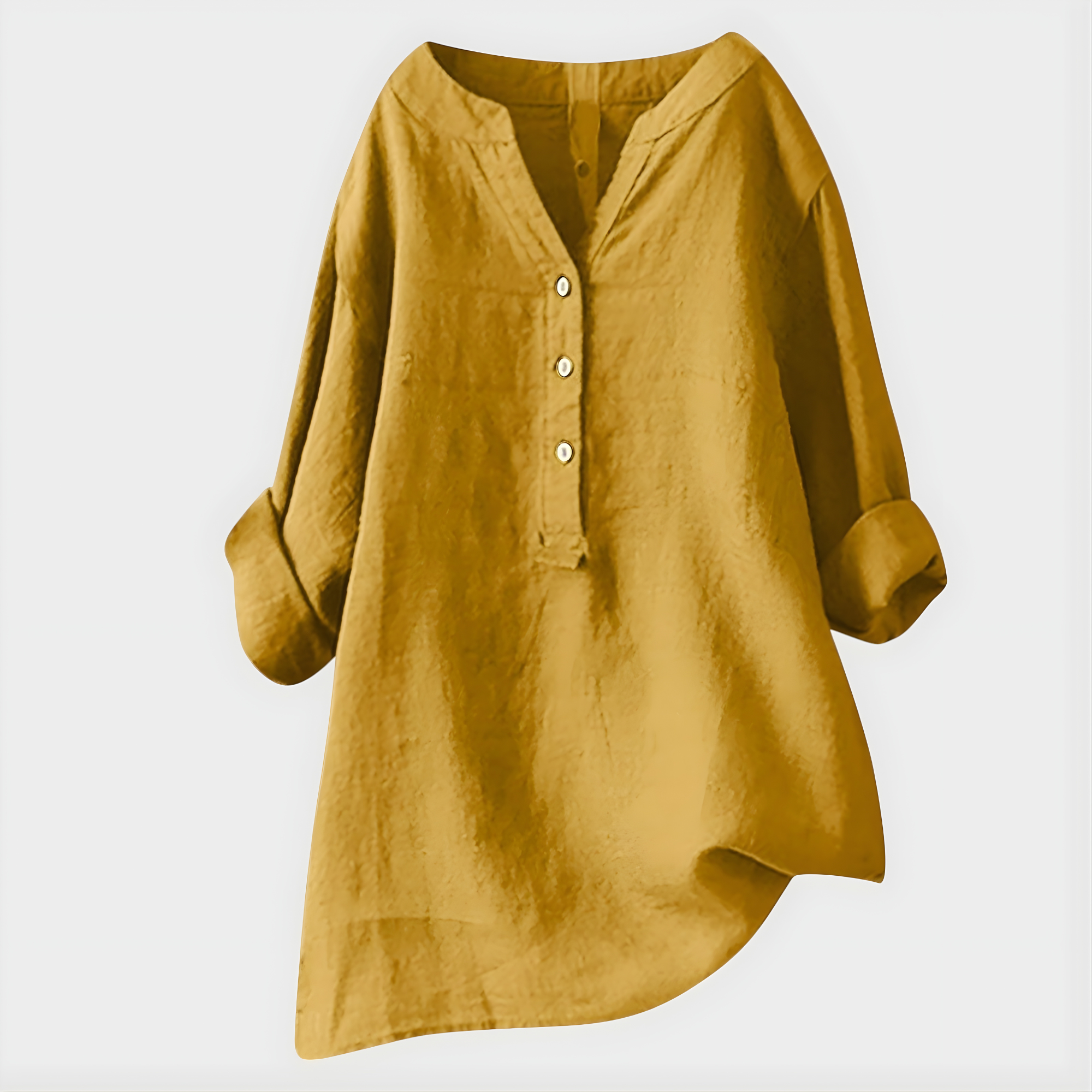 Donna | Cotton-Linen V-Neck Blouse