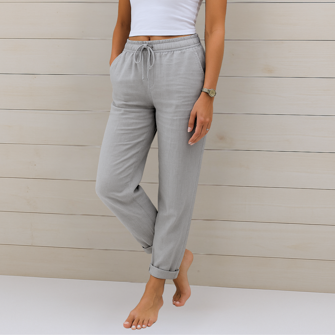 LindenBoutique® | Premium ademende linnen stretchbroek