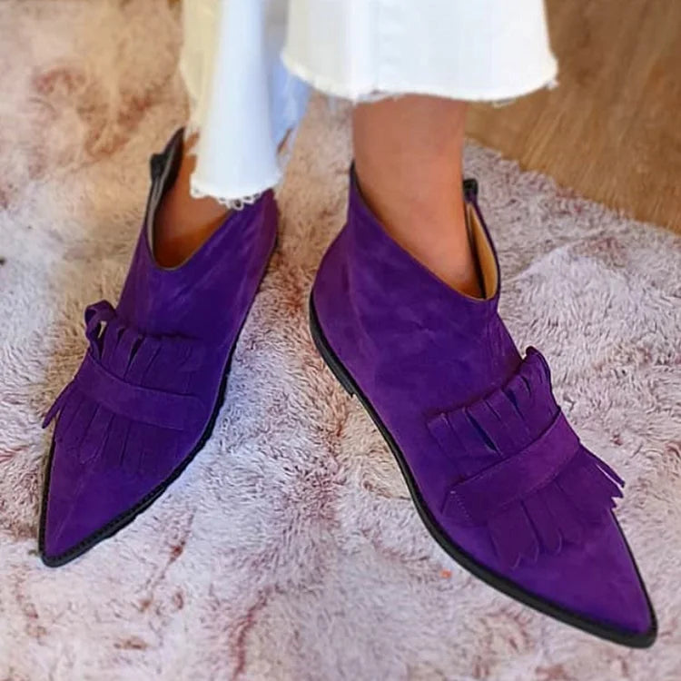 Fenna™ | Ankle Boots with Fringes