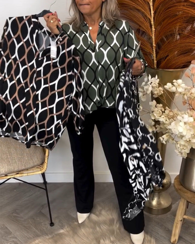 Noor – Blouse met Trendy Print