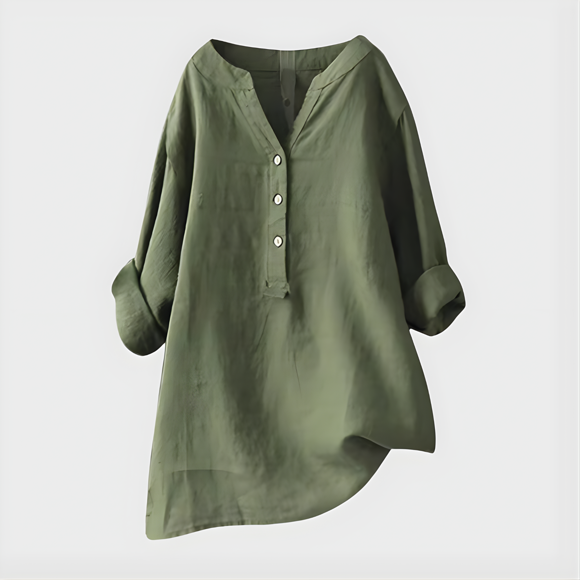 Donna | Cotton-Linen V-Neck Blouse