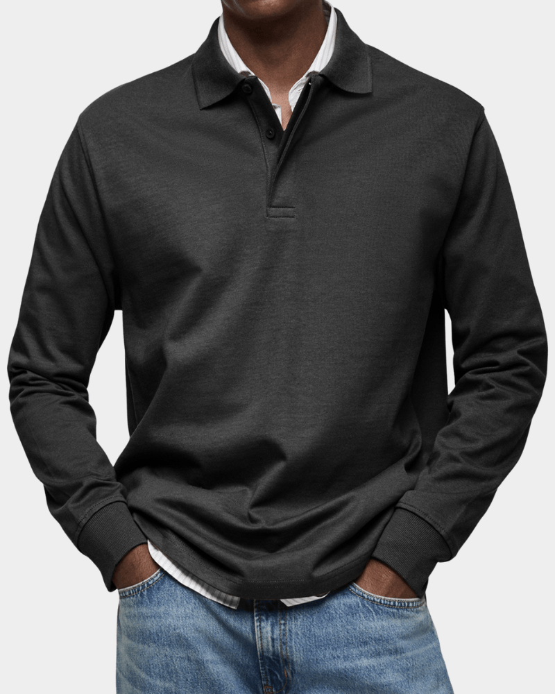 LindenBoutique® | Comfortabele lente polo met lange mouw