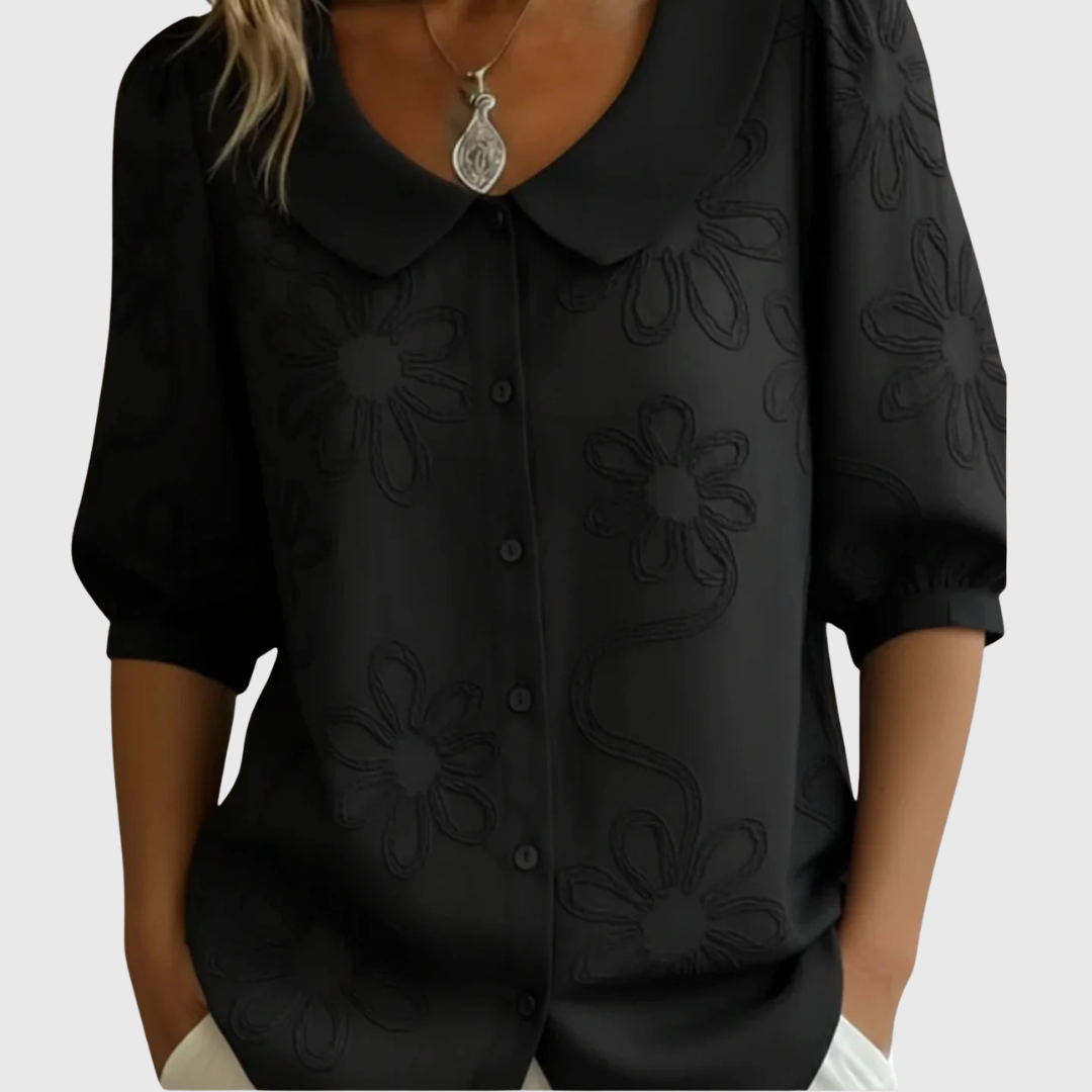 Yasmine - Embroidered Floral Blouse