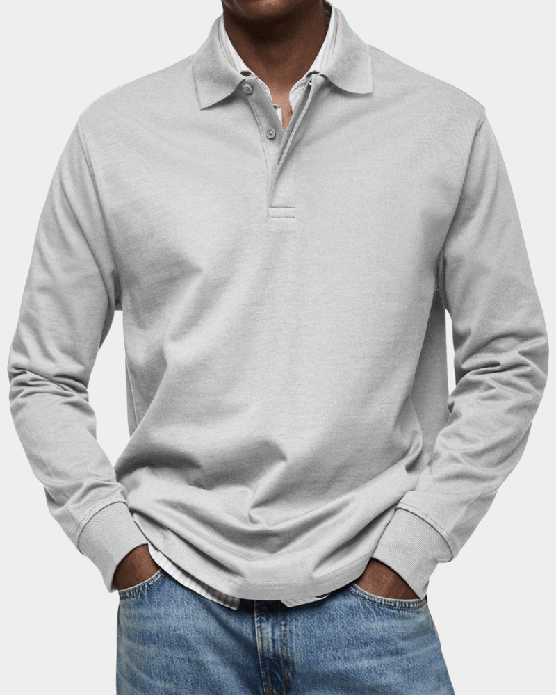 LindenBoutique® | Comfortabele lente polo met lange mouw