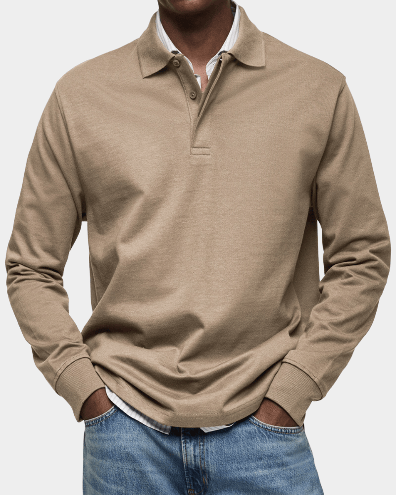 LindenBoutique® | Comfortabele lente polo met lange mouw