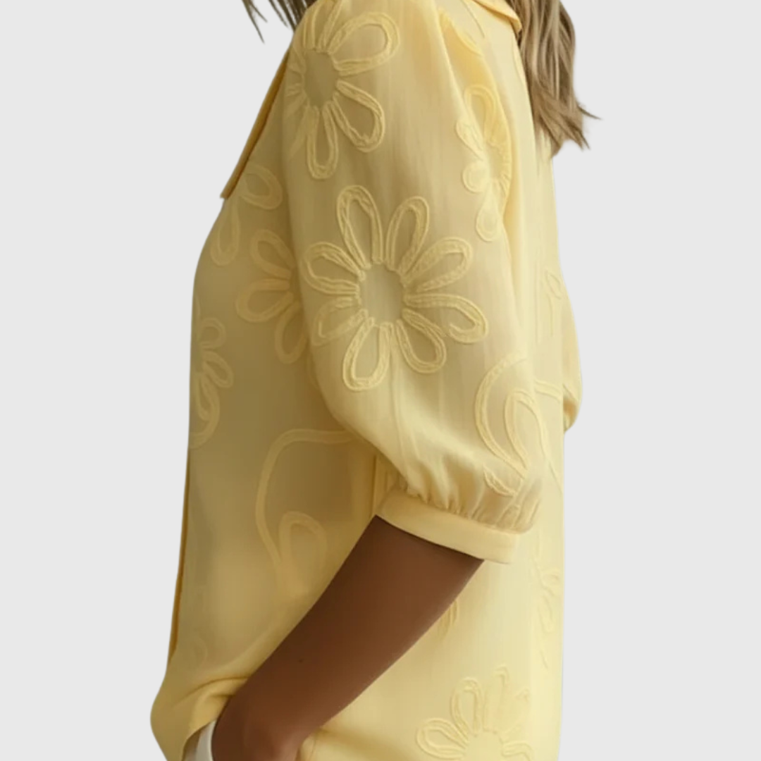 Yasmine - Embroidered Floral Blouse