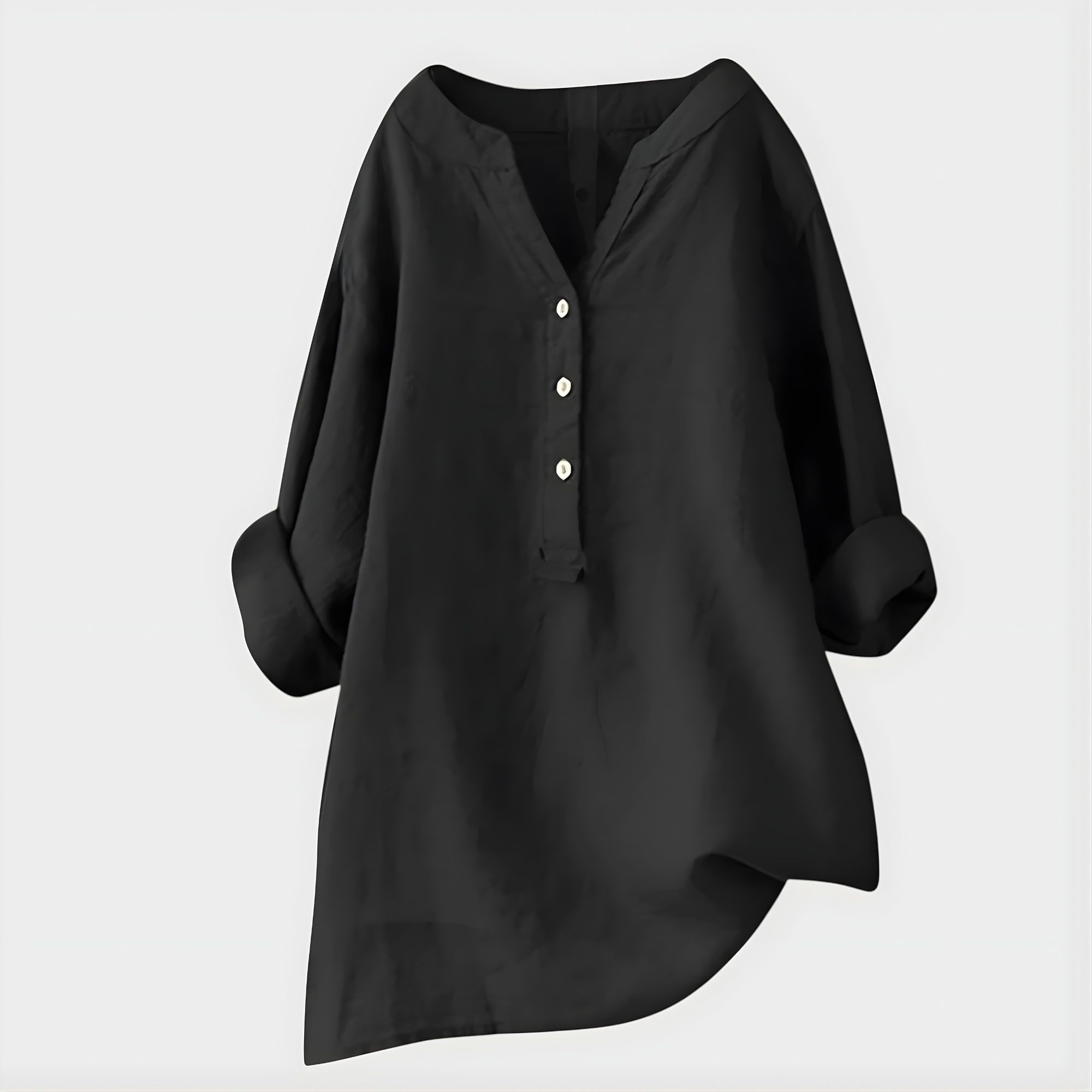 Donna | Cotton-Linen V-Neck Blouse