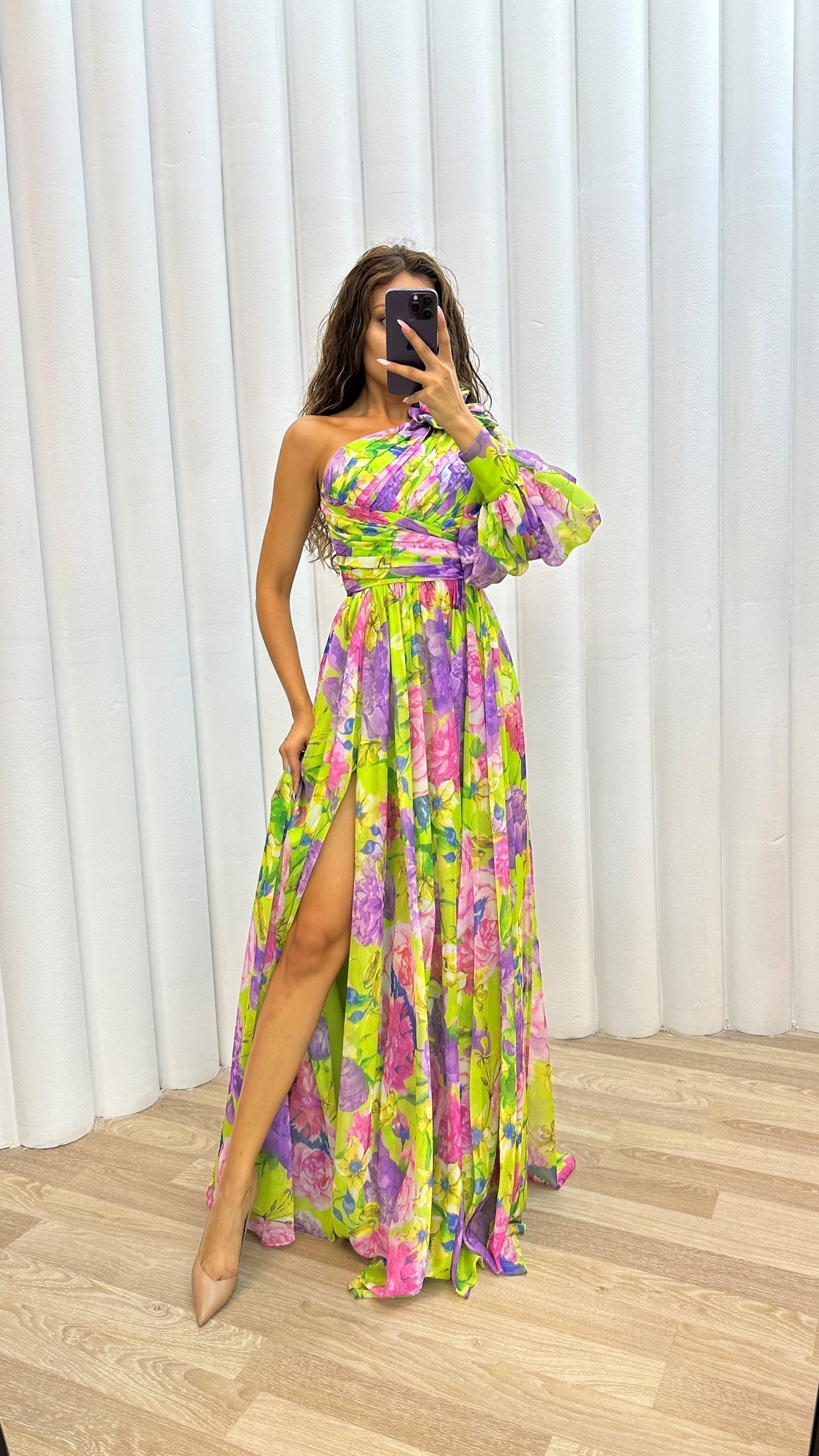 Maud™ | Elegante Jurk met Lange Mouwen