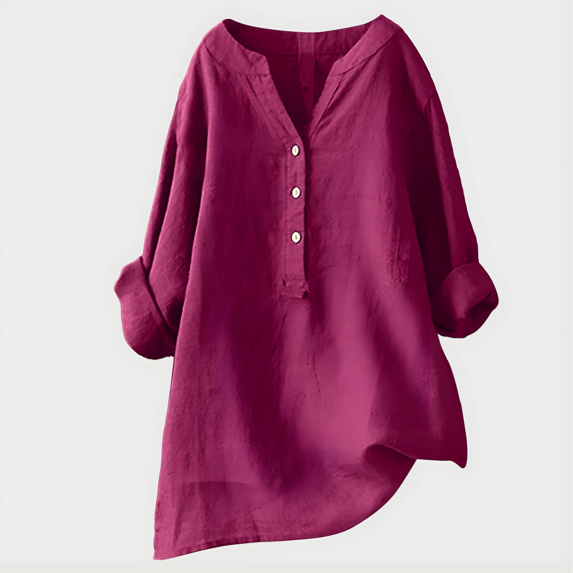 Donna | Cotton-Linen V-Neck Blouse