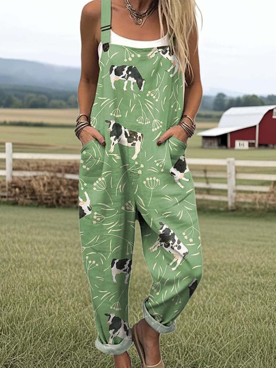 Lauren  | Plattelands Koeienprint Jumpsuit