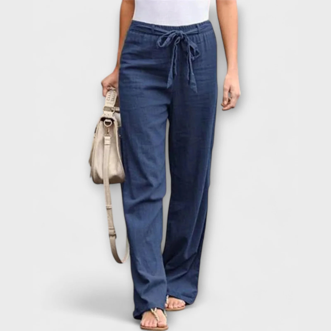 Pauline – Tie Waist Wide Leg Pants