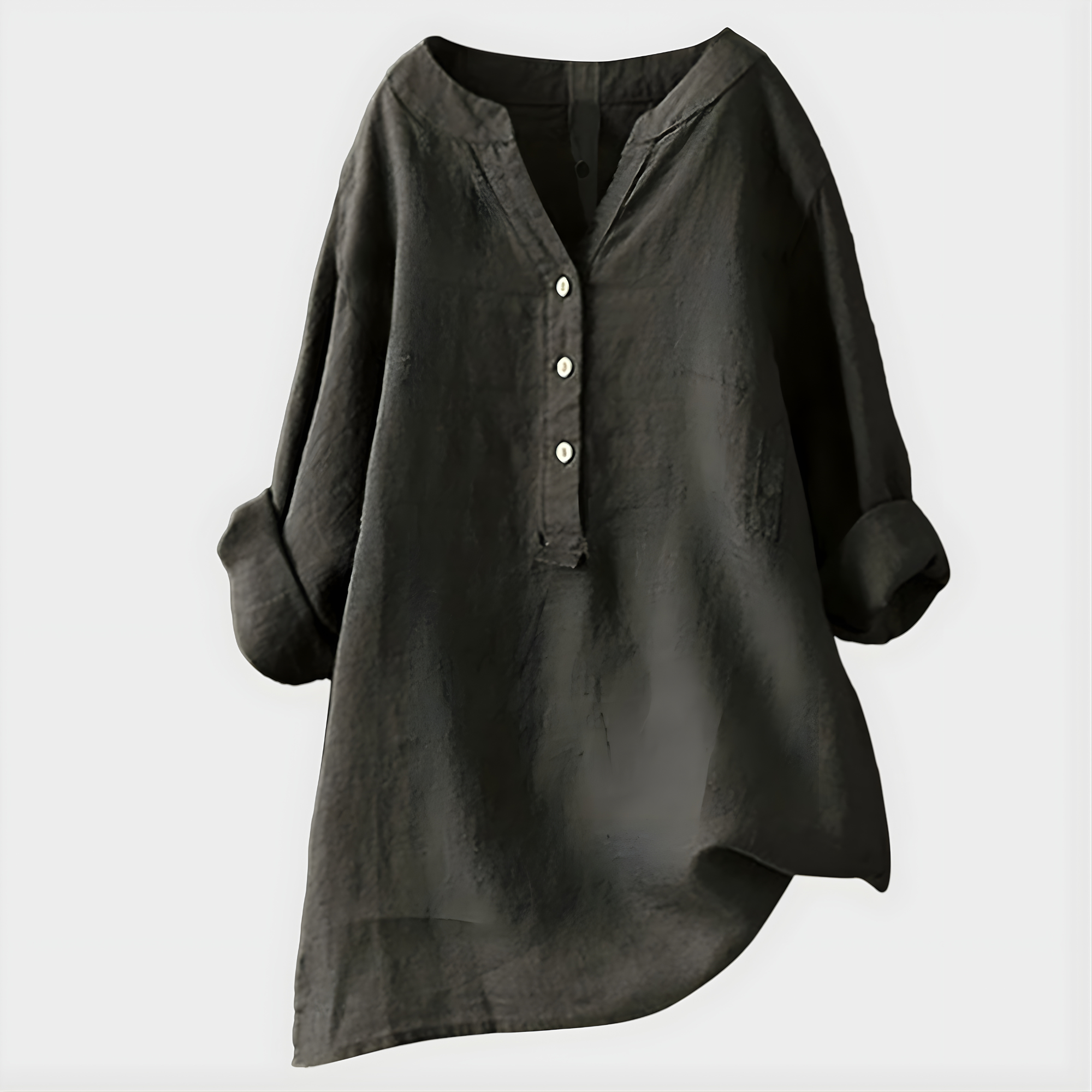 Donna | Cotton-Linen V-Neck Blouse