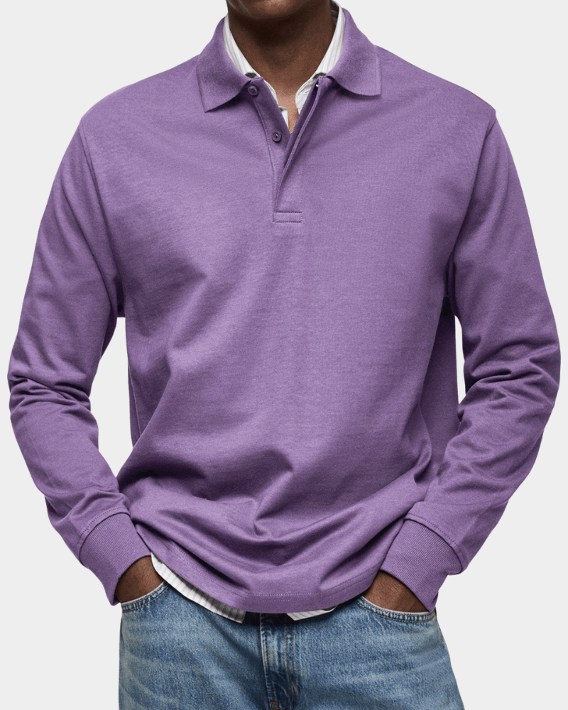 LindenBoutique® | Comfortabele lente polo met lange mouw