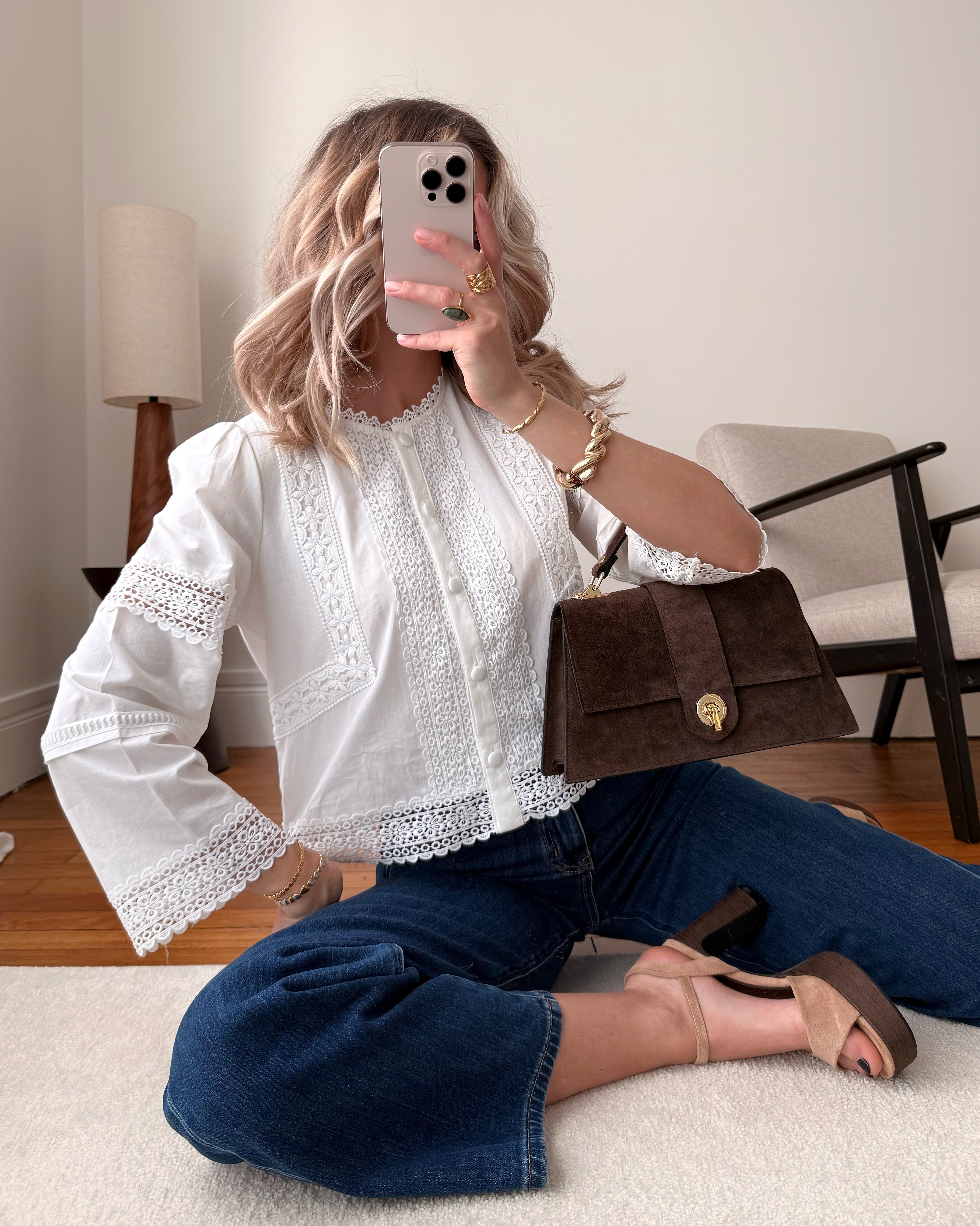Jane - Geborduurde Blouse