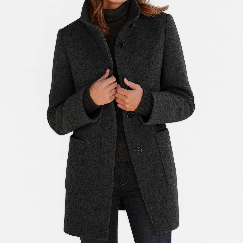 LindenBoutique® | Damesjas met hoge kraag