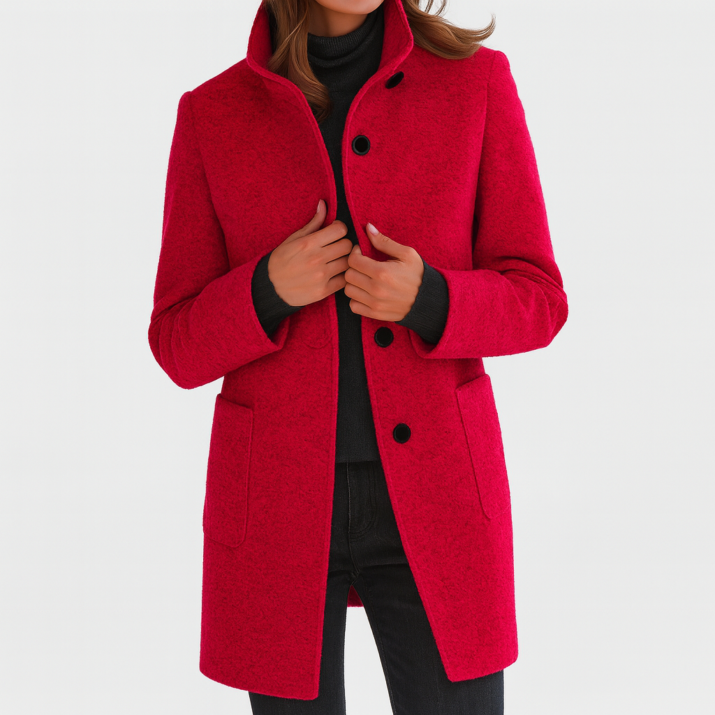 LindenBoutique® | Damesjas met hoge kraag