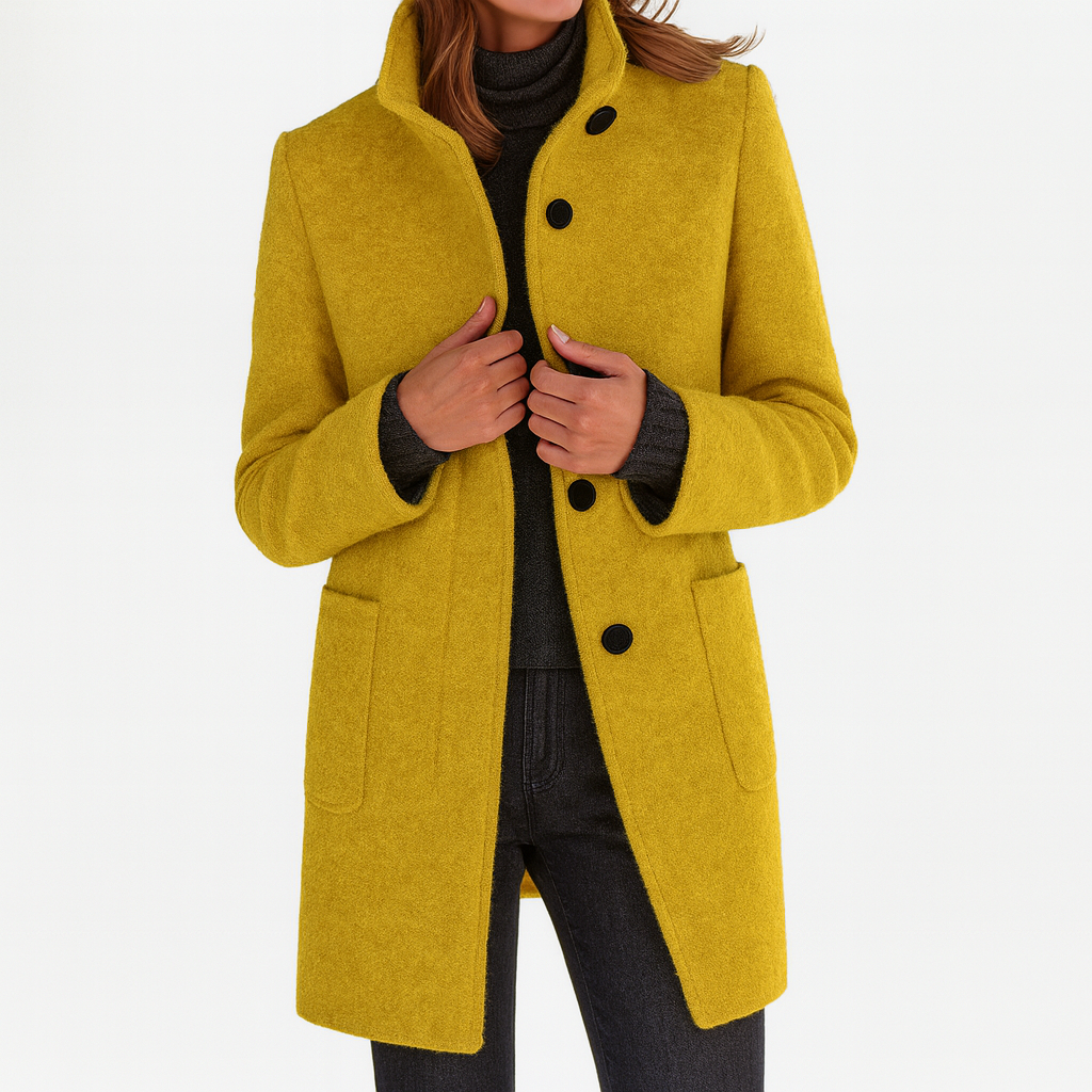LindenBoutique® | Damesjas met hoge kraag