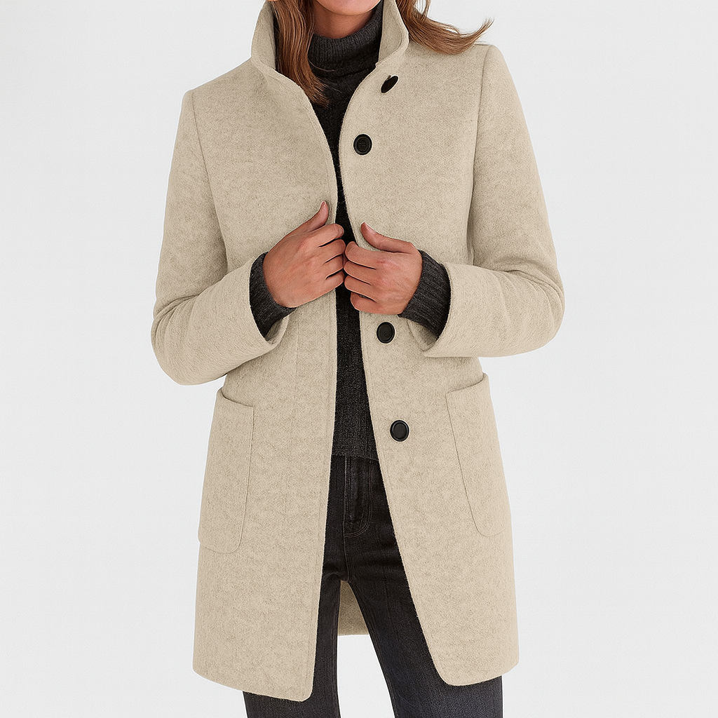 LindenBoutique® | Damesjas met hoge kraag