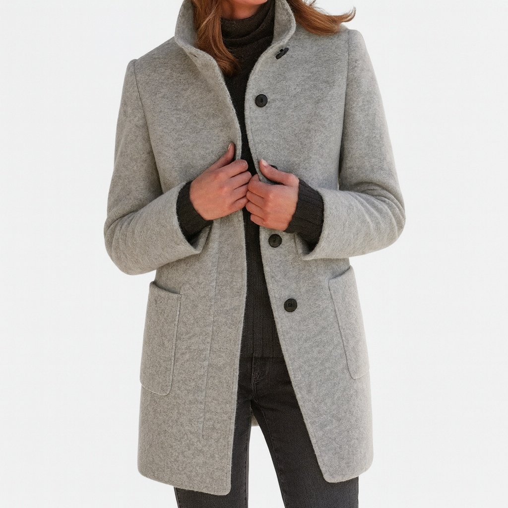 LindenBoutique® | Damesjas met hoge kraag