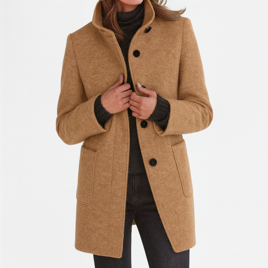 LindenBoutique® | Damesjas met hoge kraag
