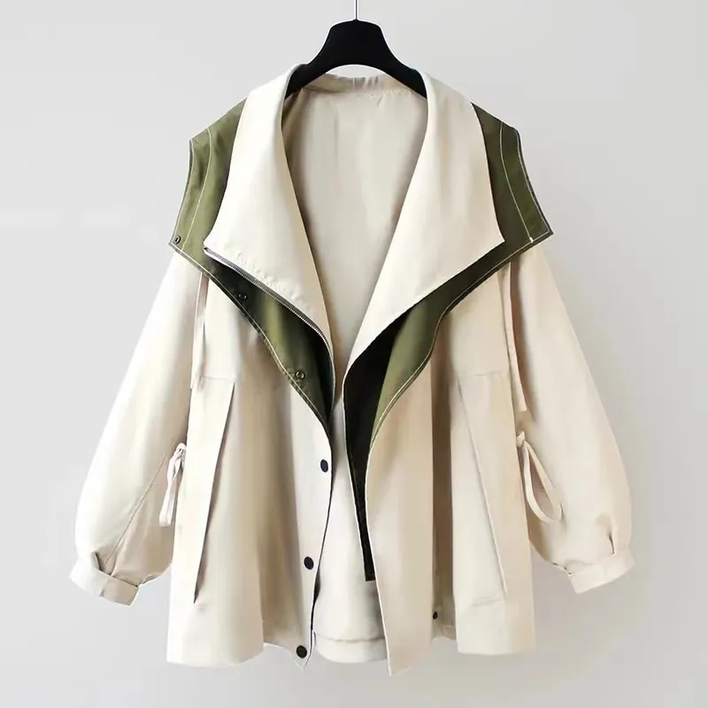 LindenBoutique® | Moderne Tweekleurige Trenchcoat