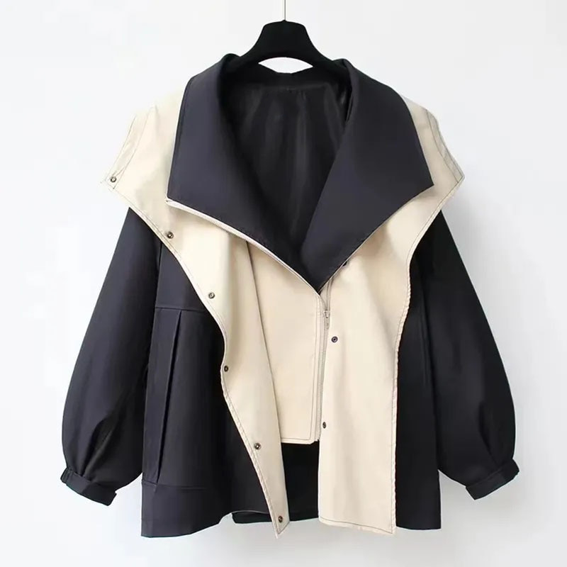 LindenBoutique® | Moderne Tweekleurige Trenchcoat