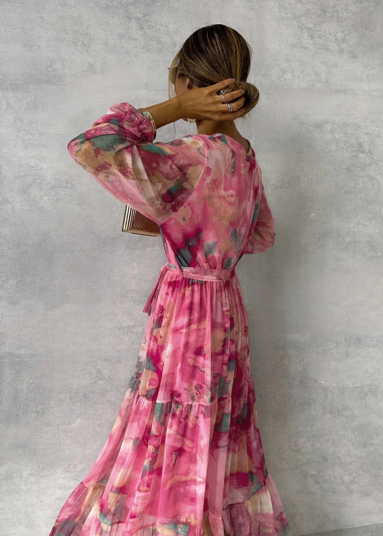 Lieke™ | Wikkeljurk met Bloemenprint