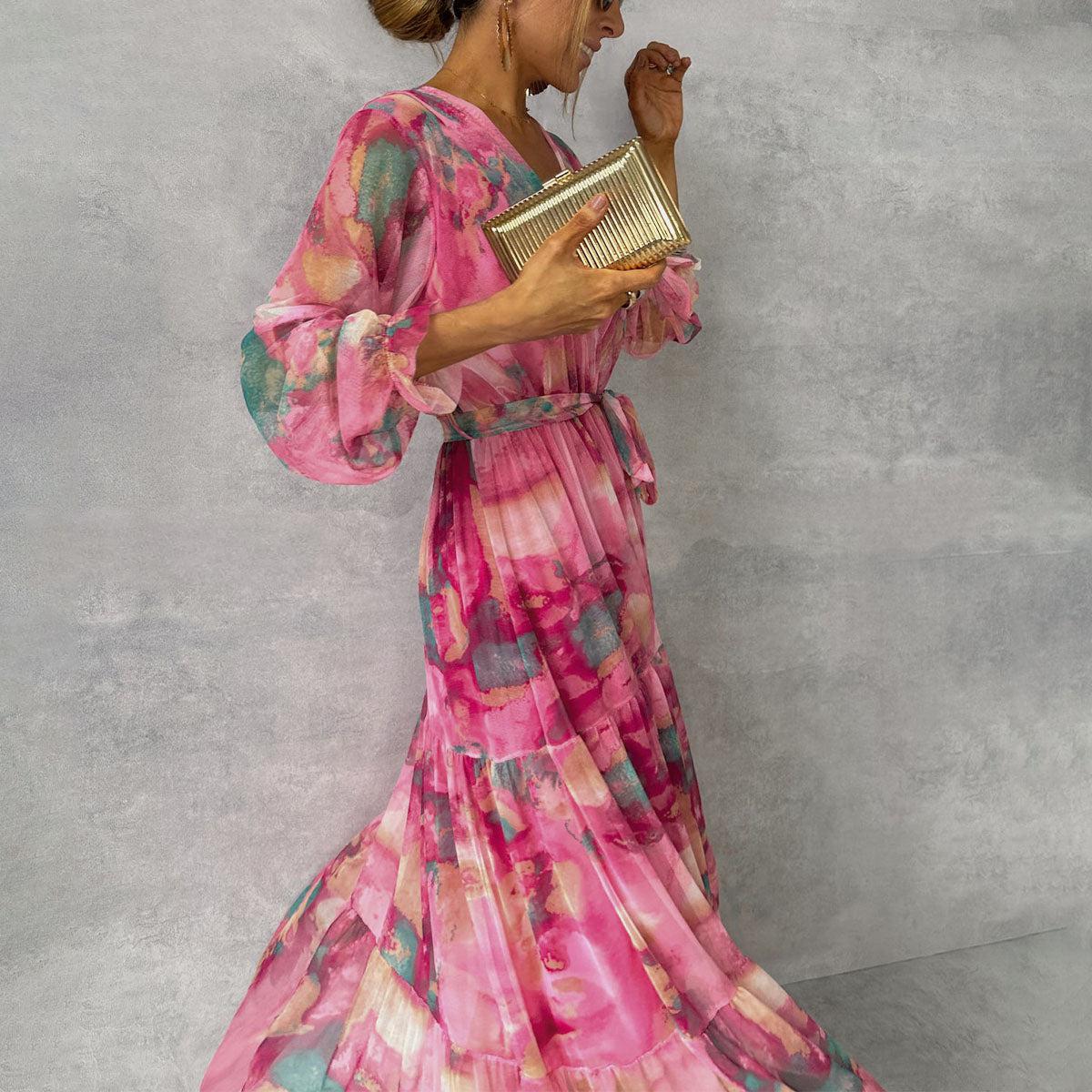 Lieke™ | Wikkeljurk met Bloemenprint
