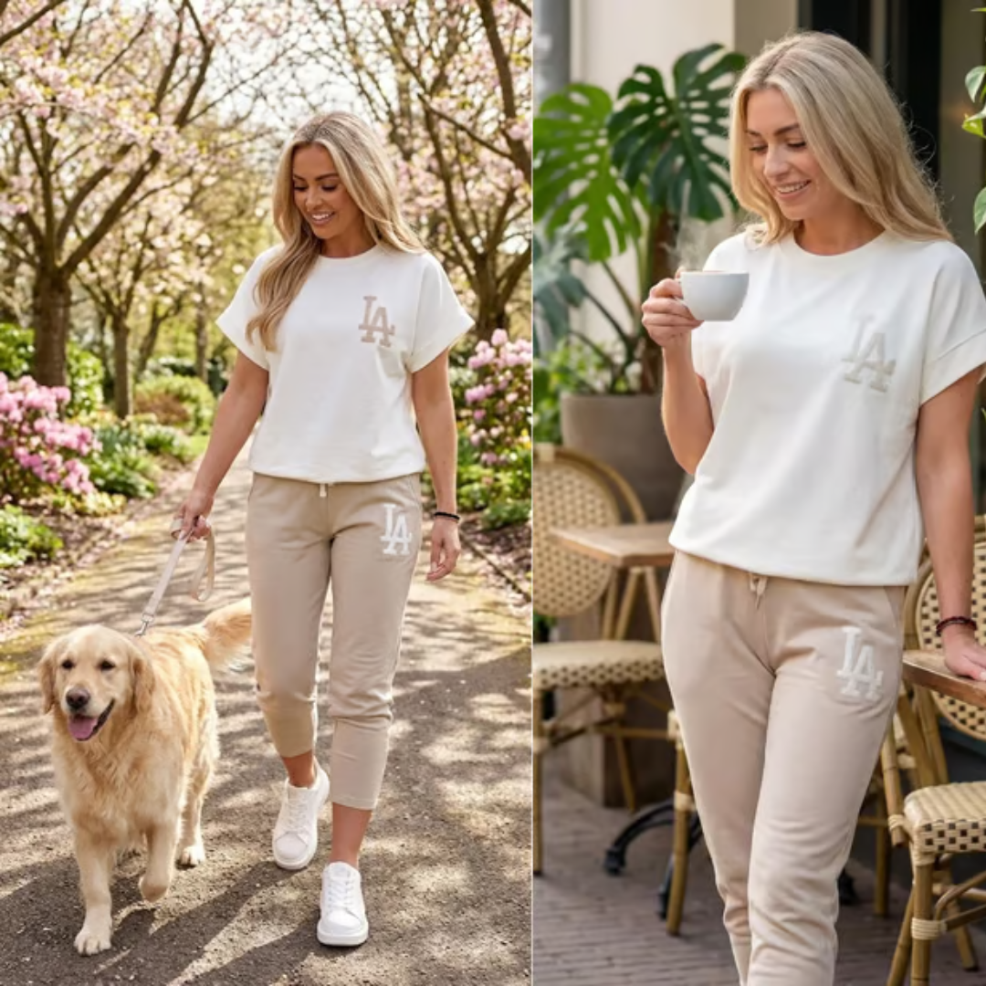 Set - Sportieve Broek en T-shirt met Letterprint