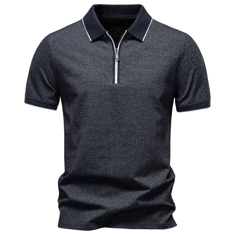 LindenBoutique™ | Stijlvolle Mannen Polo Met Rits