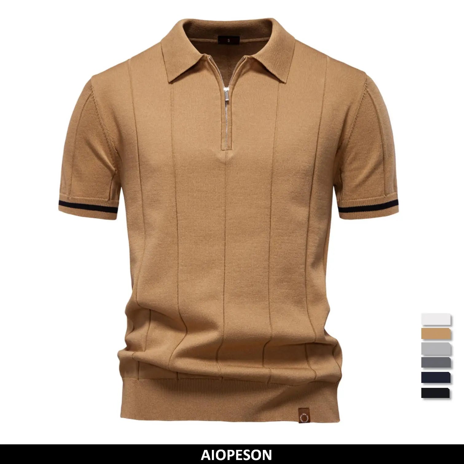 LindenBoutique™ | Heren Polo Shirt Met Rits