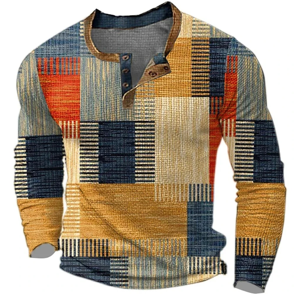 LindenBoutique™ | Kleurrijk Heren Shirt Met Lange Mouwen