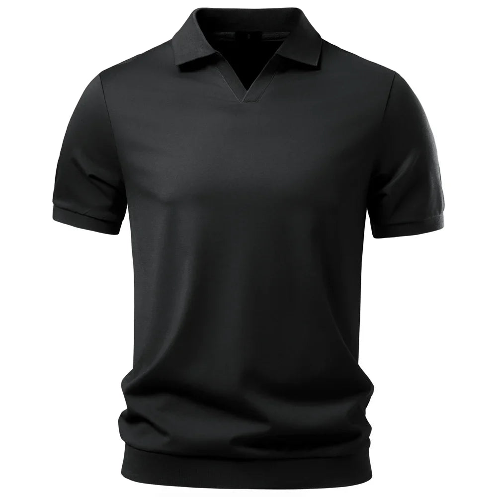 LindenBoutique™ | Ademend Poloshirt Met V-Hals