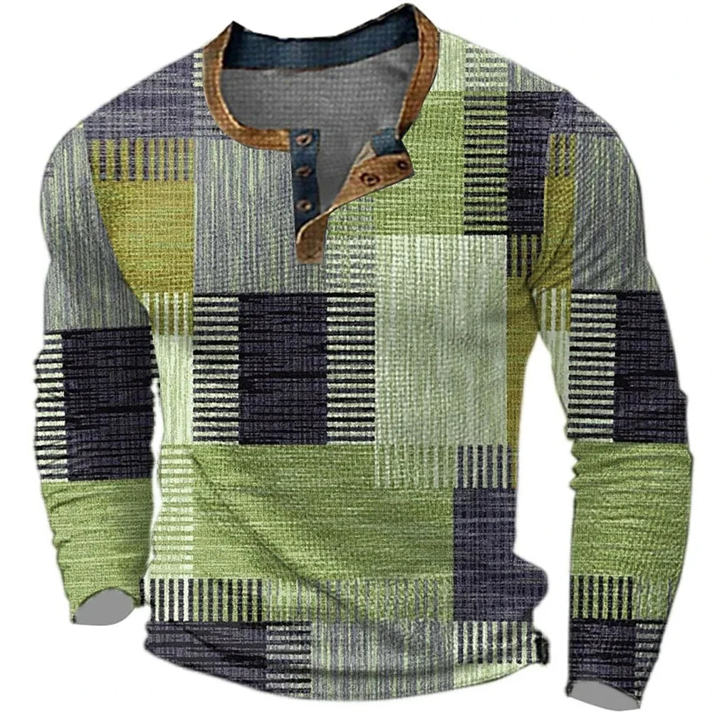 LindenBoutique™ | Kleurrijk Heren Shirt Met Lange Mouwen