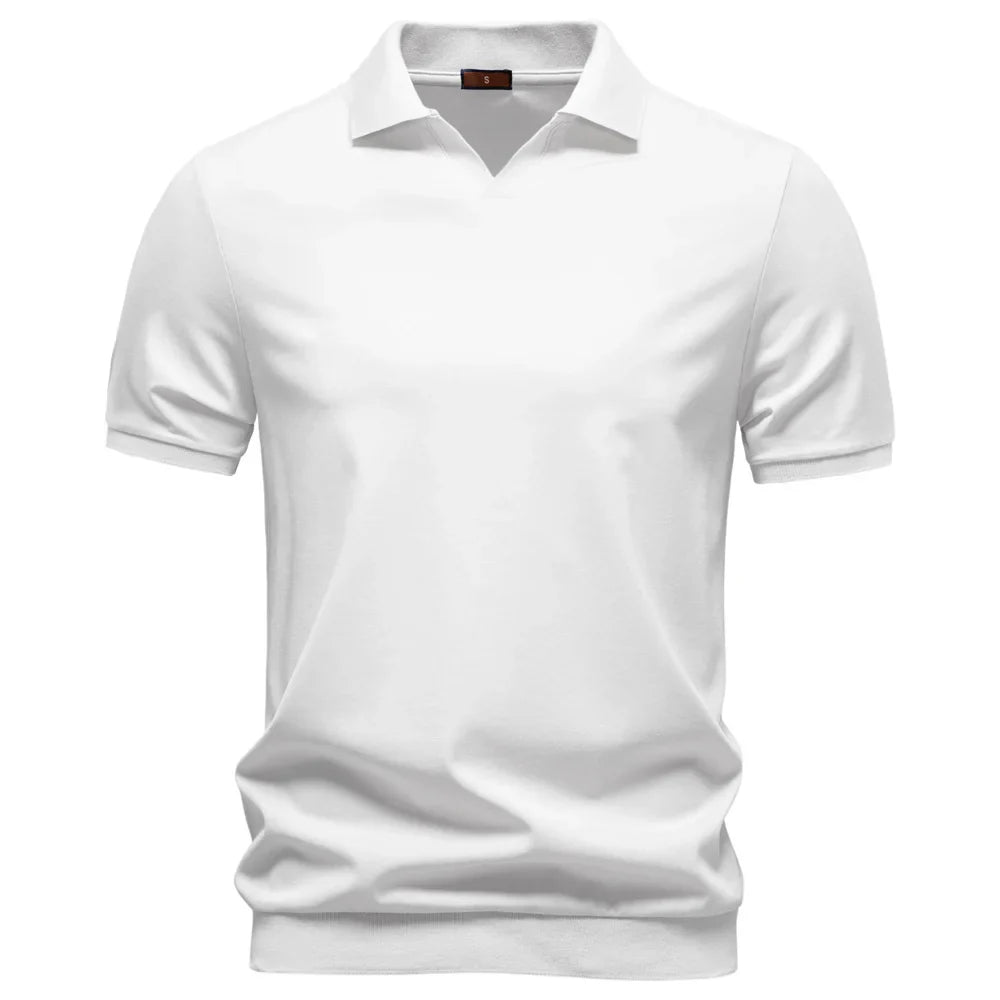 LindenBoutique™ | Ademend Poloshirt Met V-Hals