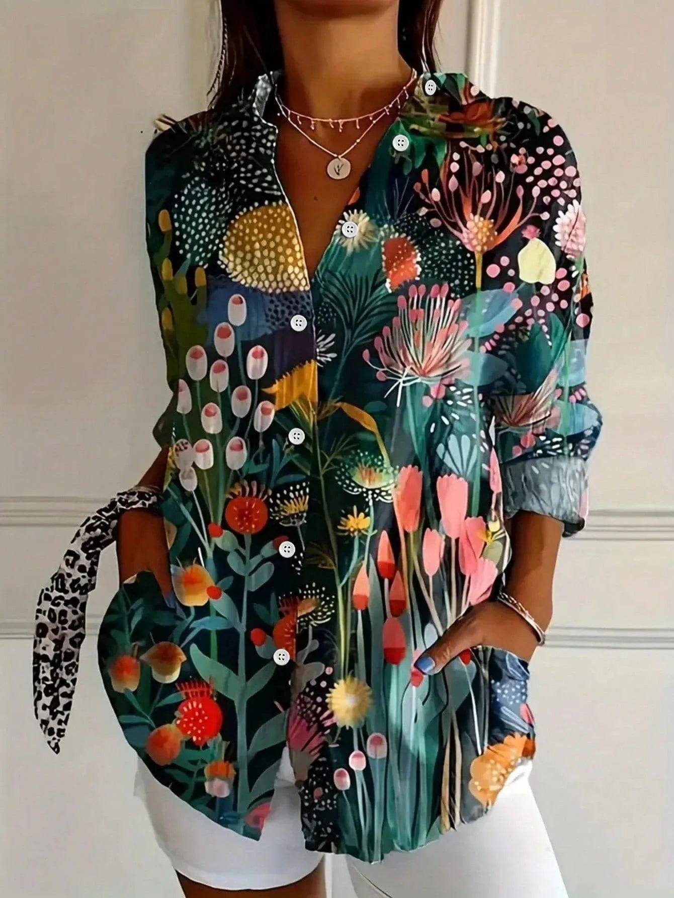 Eva | Blouse met abstract patroon