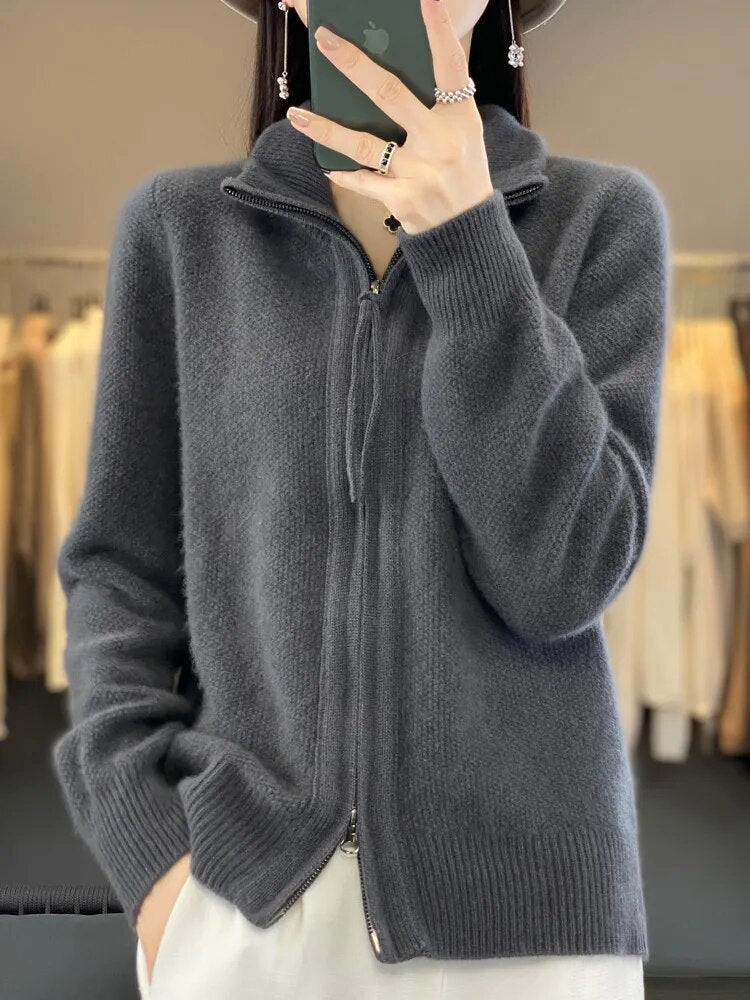 LindenBoutique® | Comfortabele Zip-Up Cardigan