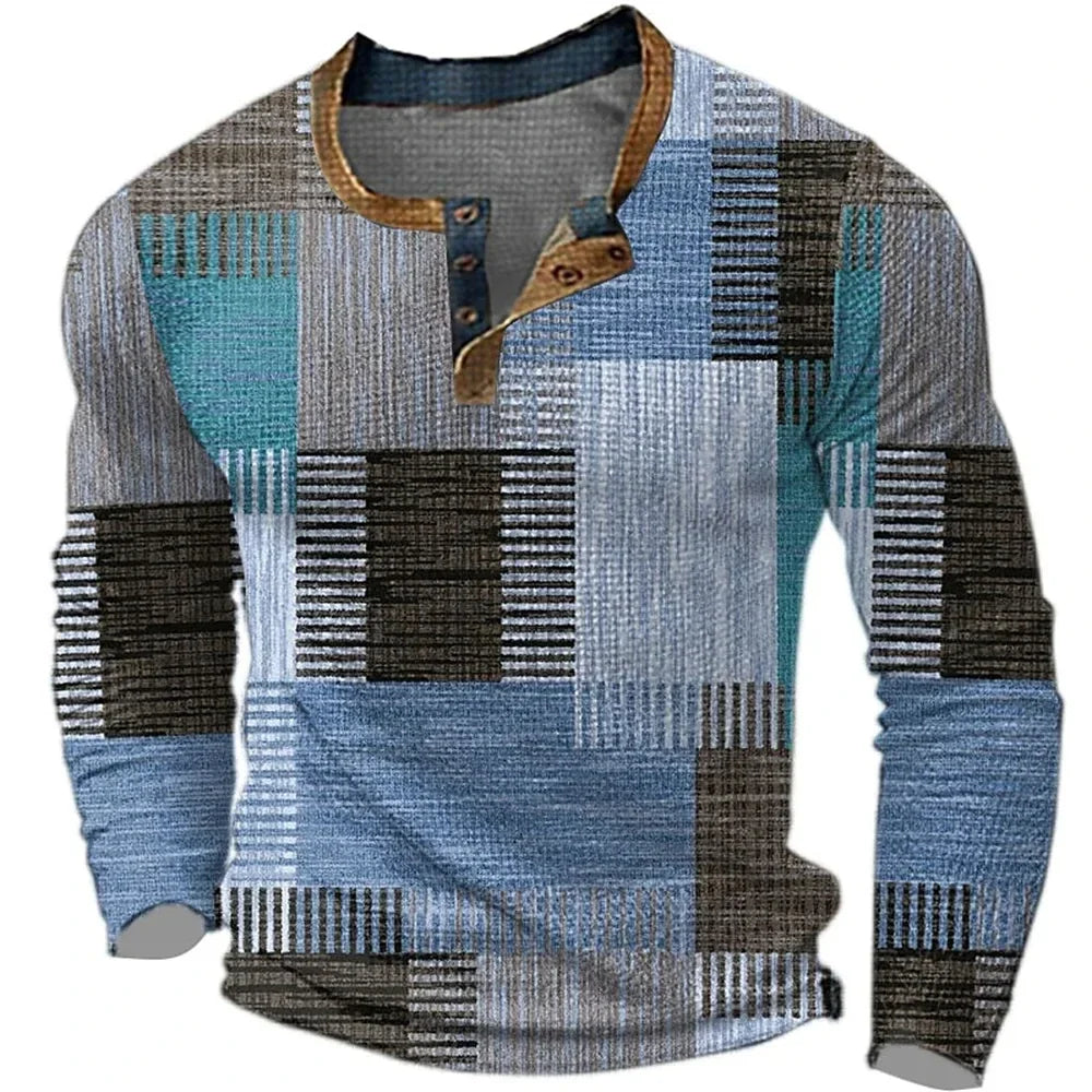 LindenBoutique™ | Kleurrijk Heren Shirt Met Lange Mouwen