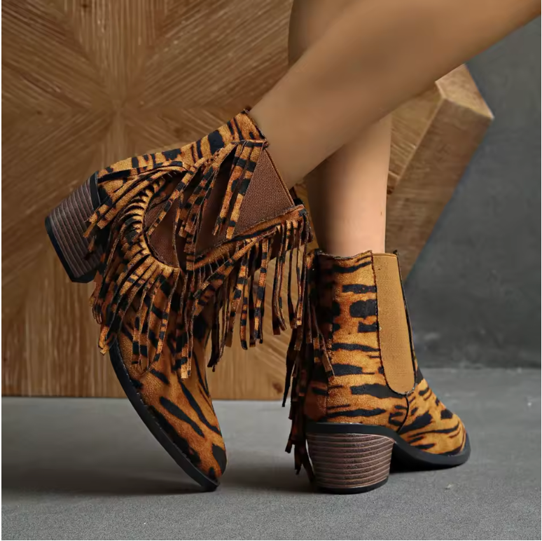 Luxury Fringed Ankle Boots