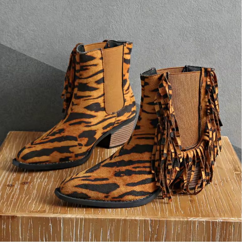 Luxury Fringed Ankle Boots
