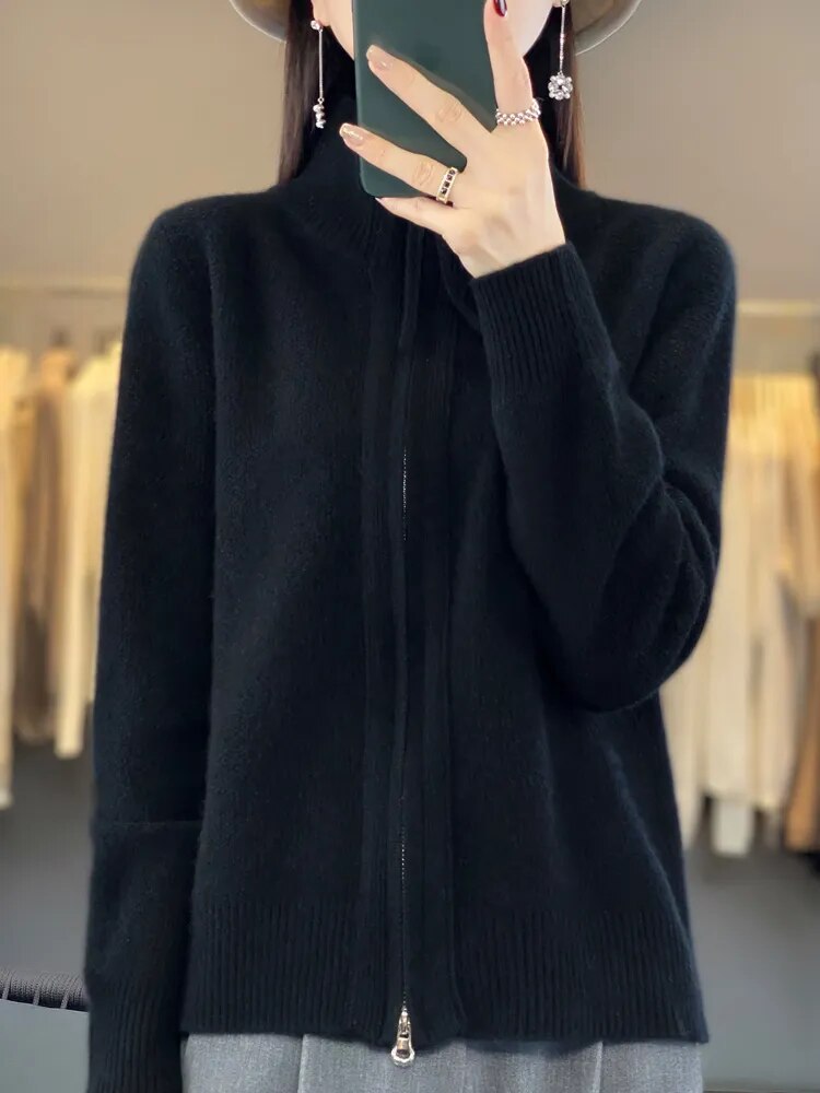 LindenBoutique® | Comfortabele Zip-Up Cardigan