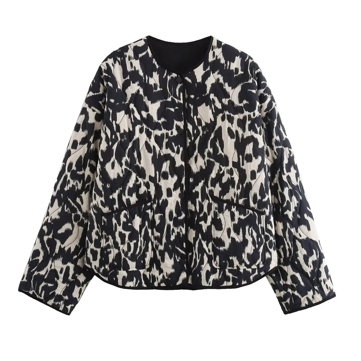 LindenBoutique® | Modieuze Bedrukte Herfst Jas