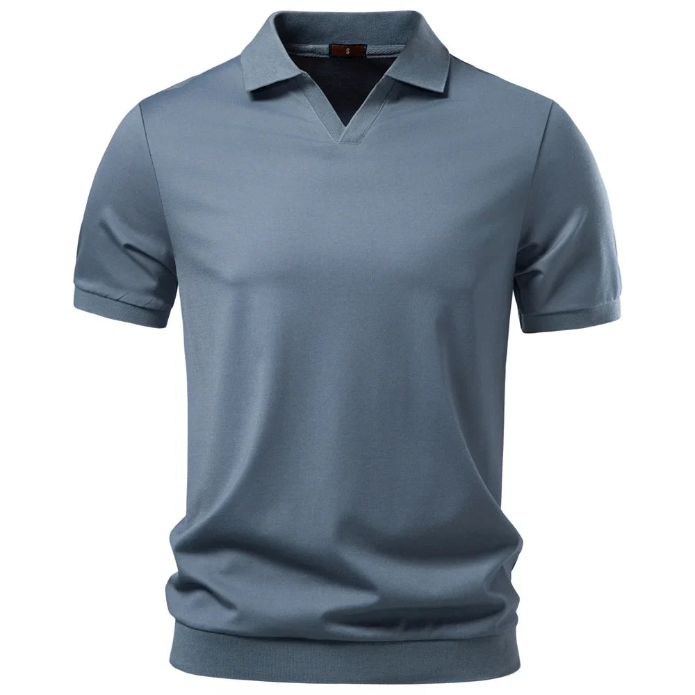 LindenBoutique™ | Ademend Poloshirt Met V-Hals