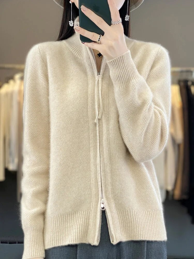 LindenBoutique® | Comfortabele Zip-Up Cardigan