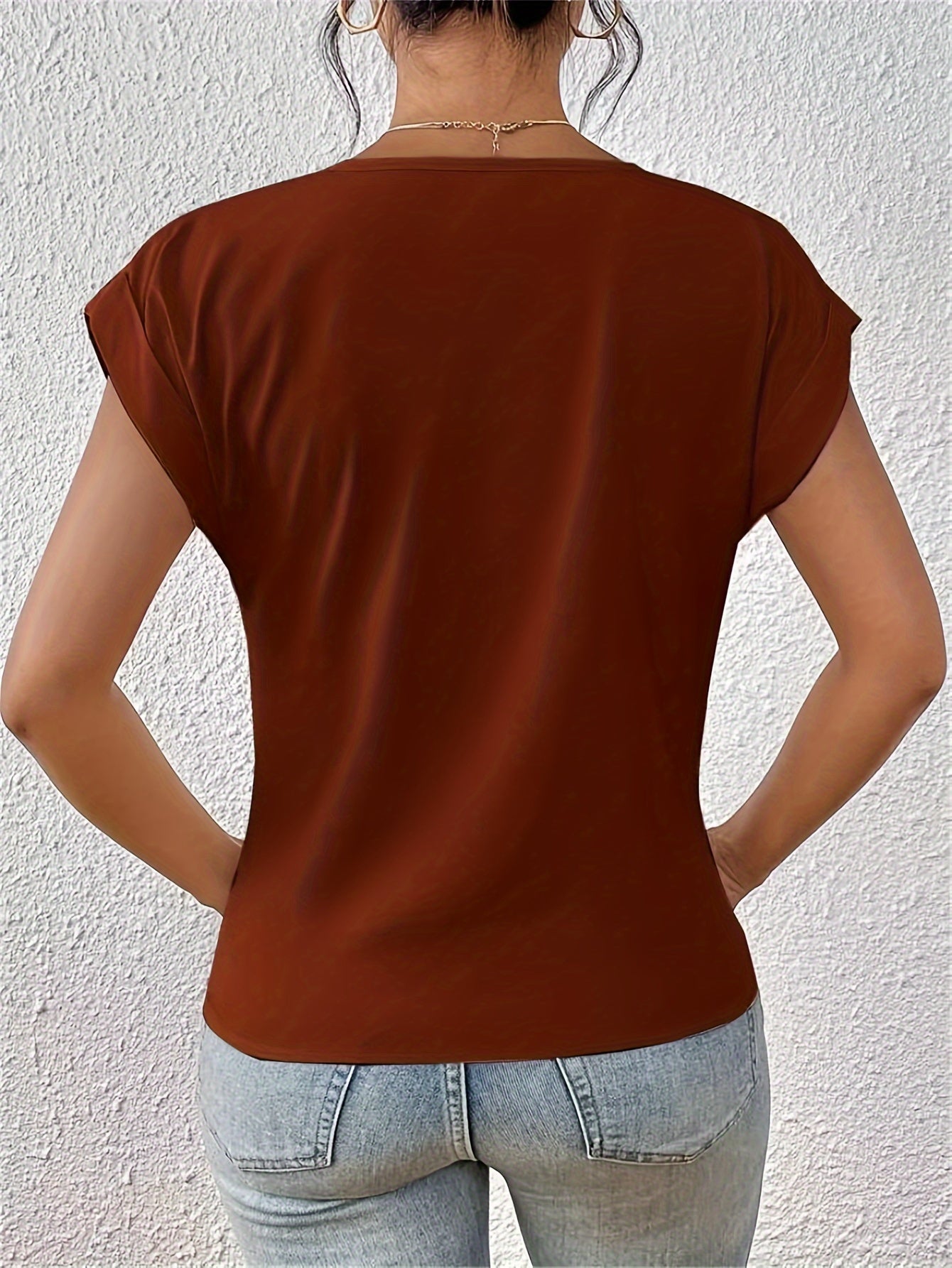 The Sophia Blouse — Flowing V-Neck in Lightweight fabric