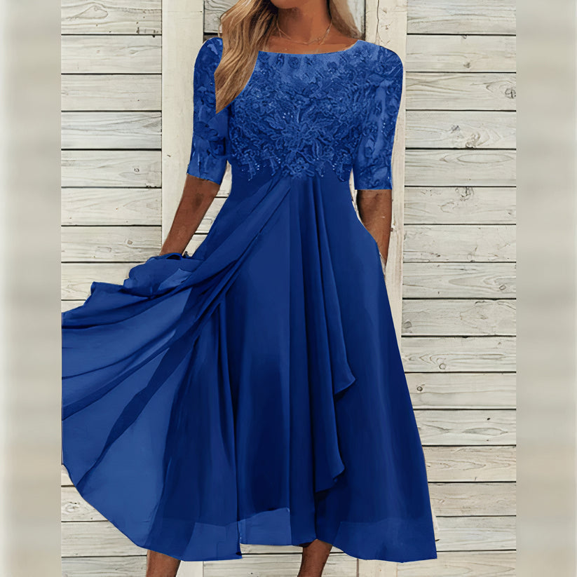 Puck™ | Elegante Midi-jurk van Kant