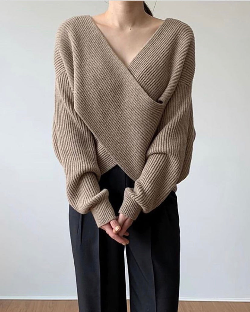 LindenBoutique® | Elegante kruisgebreide trui